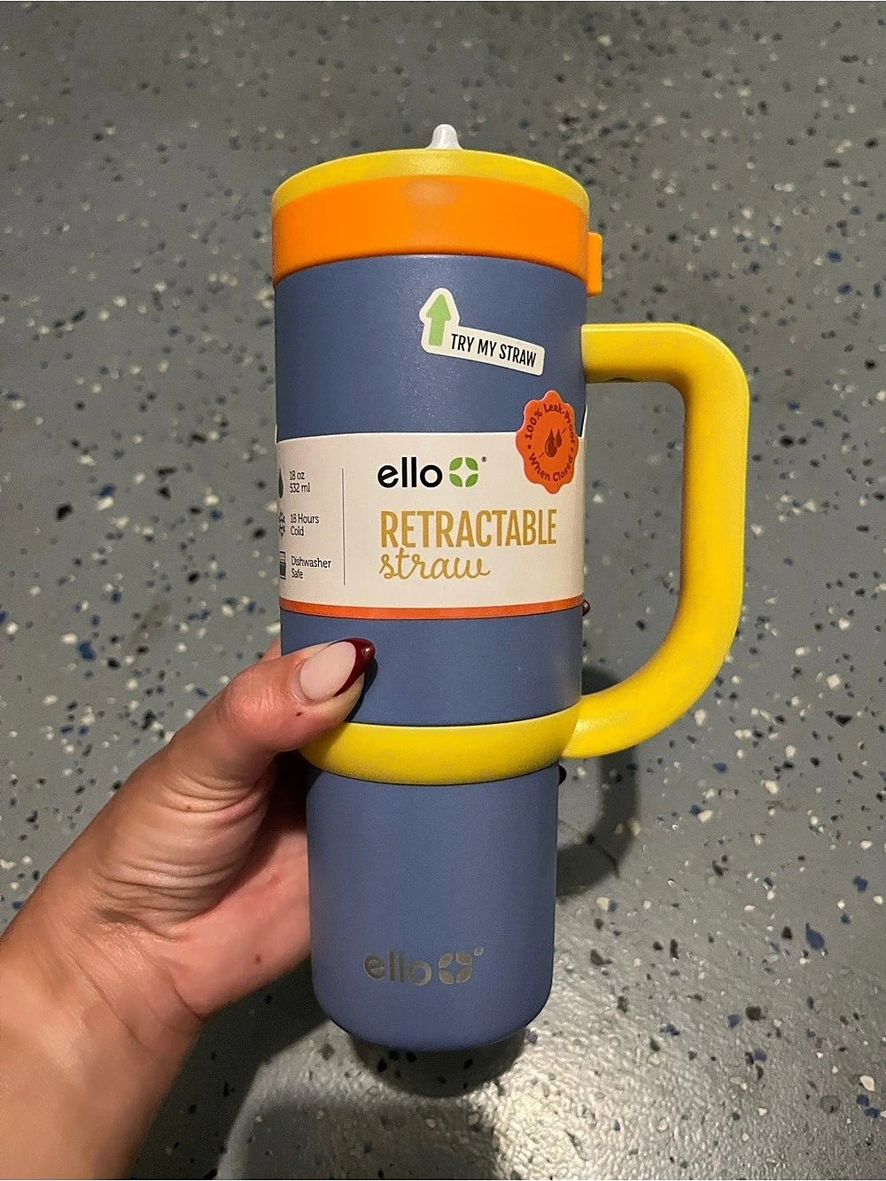 Ello Oasis 18oz Insulated Stainless Steel Tumbler with Retractable Straw Tumbler